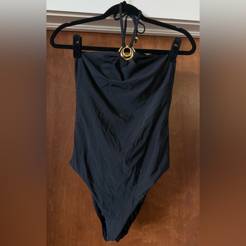 Sunshine 79 ~ Black Halter One-Piece Swimsuit